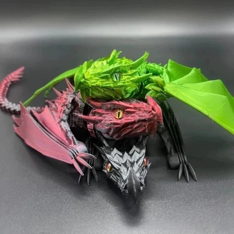 NEW 3D Printed Spitfire Dragon Moveable Joints Model Home Desktop Decoration Ornament  Ideal Holiday Present For Adult And Kid
