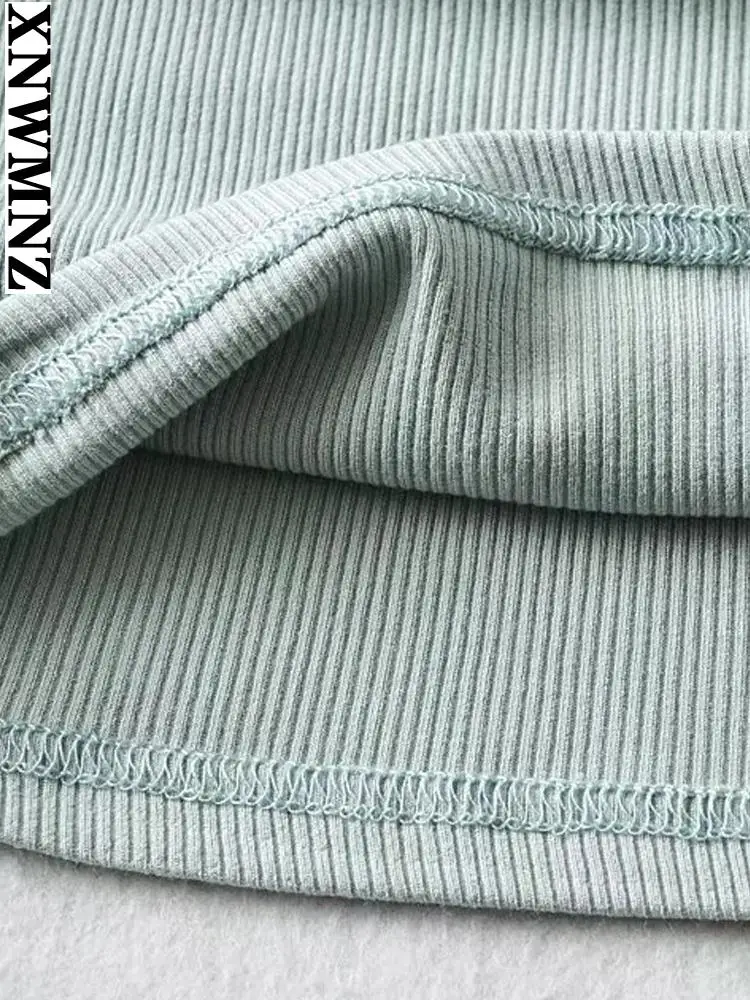 XNWMNZ sexy tops Women 2022 fashion summer solid knitted base vest vintage o neck sleeveless female vest sports chic tops
