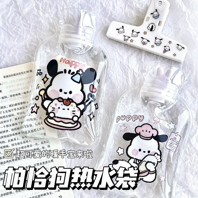 Autumn and winter cute Pochacco series water-filled hot water heating Sanrio student mini transparent portable hot water bottle