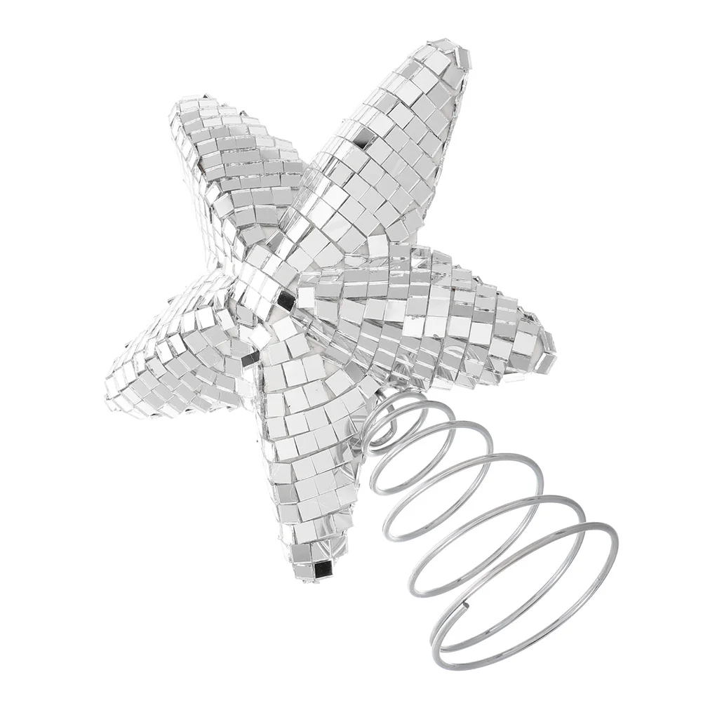 

Reflective Tree Topper 20cm 3D Xmas Decoration 70s Disco Ball Party Ornament 3D Christmas