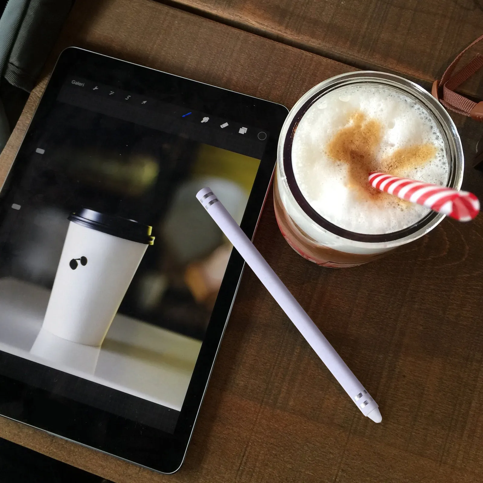 2Pcs Capacitive Stylus Pen High Precision Disc Tip Silent Writing Smooth Surface Anti-Fingerprint Compatible All Touch Screen