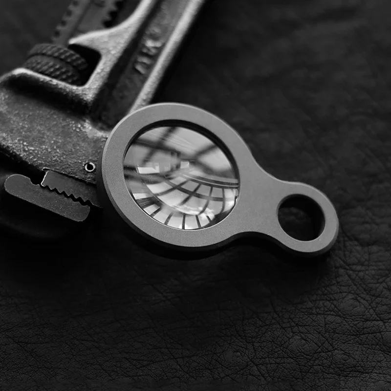 1 Piece Titanium Alloy Magnifying Glass Portable Outdoor Tool Camping Survival EDC