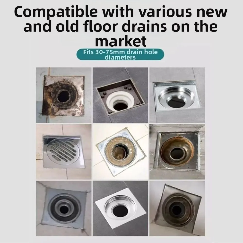 Fast Drainage Stainless Steel Floor Drain Removable Anti Blocking Shower Plug Hair Catcher Easy Installation