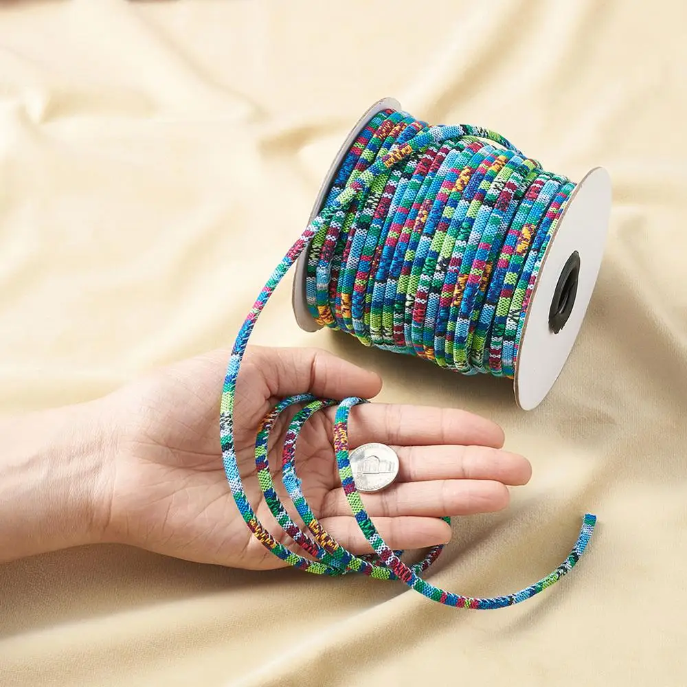 50yards/Roll 4/6mm Rope Cloth Ethnic Cords Ropes Thread For DIY Jewelry Making Necklaces Bracelets Crafts Supplies Handmade