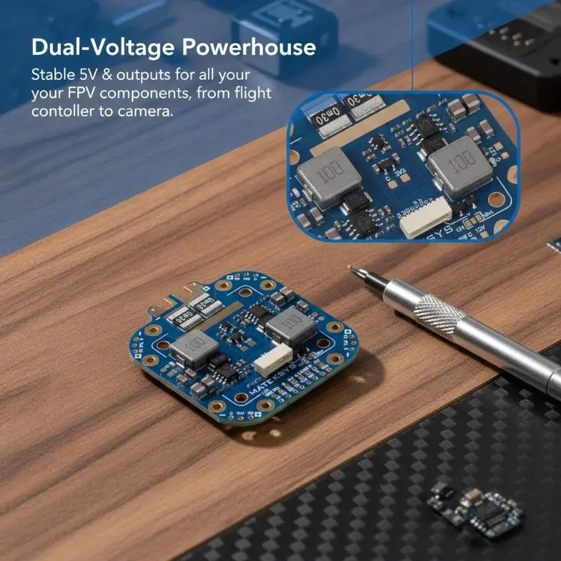 MATEK FCHUB 12S V2 Power Distribution Hub 8 To 60V Input Multiple Voltage Outputs For FPV Quadcopter Builds