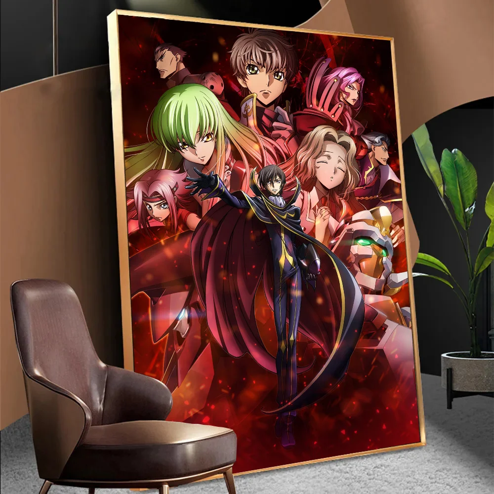 CODE GEASS Hangyaku No Lelouch Classic Movie Posters Vintage Room Bar Cafe Decor Stickers Wall Painting