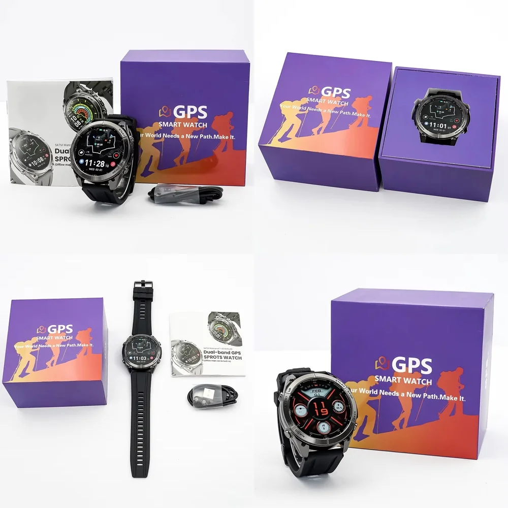 

Смарт-часы SNT PathFinder GPS 2026 для мужчин и женщин с AMOLED-дисплеем 1,43 дюйма, водонепроницаемостью до 50 м и офлайн-картами