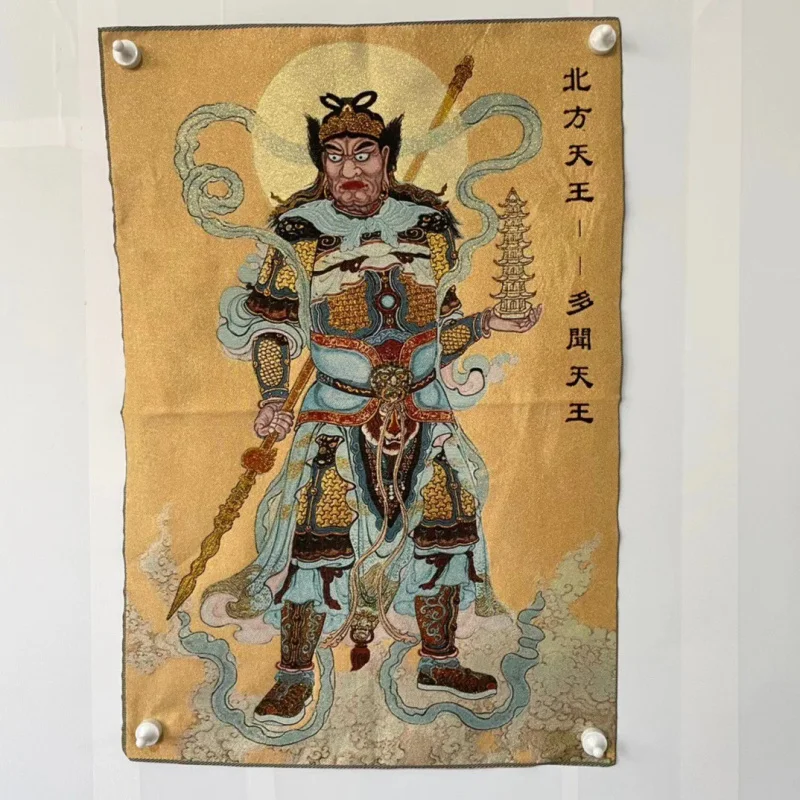 Thangka Calligraphy and Painting Brocade Cloth Painting Silk Painting Embroidery Suzhou Embroidery Zhong Kui