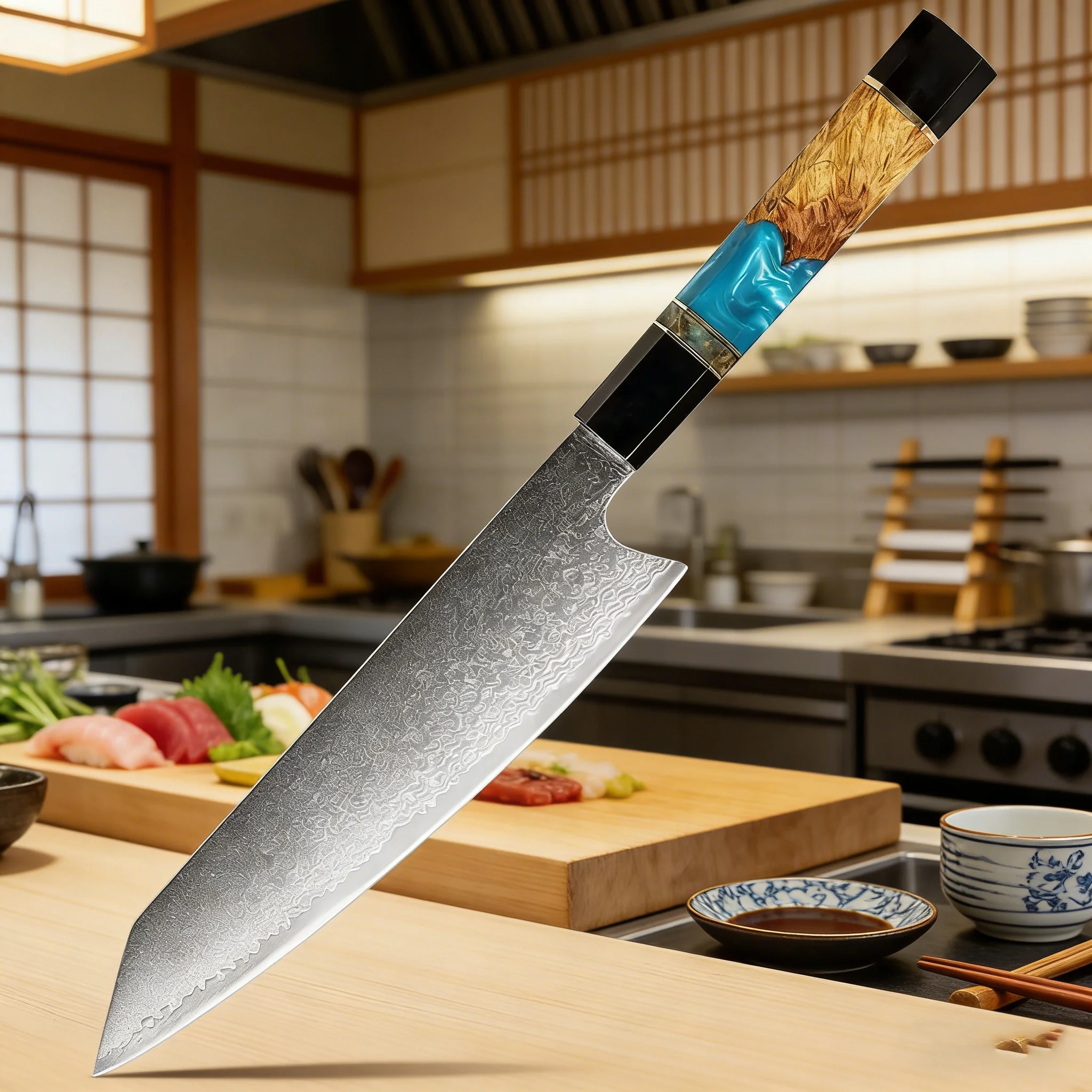 XITUO Premium Damascus Kiritsuke Chef Knife Japanese 8
