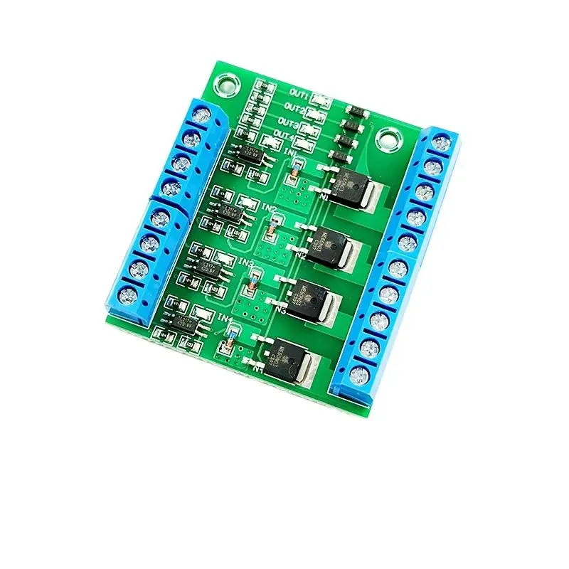 Four MOSFET/field-effect transistor module amplification circuit board/driver module, four optocoupler isolated DC