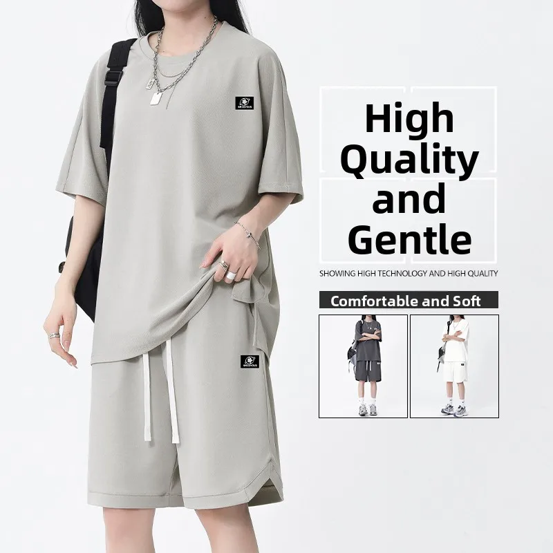 

Cool Baskeall orts And T-irt Set for High School Boys ort Sve Loose Fit Summer Faionable Student Wear round Ne