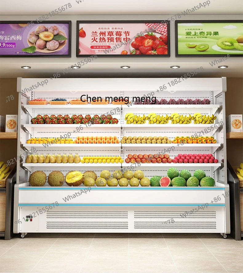 Commercial freezer, supermarket fruit preservation and refrigeration, display cabinet, split machine air curtain cabinet
