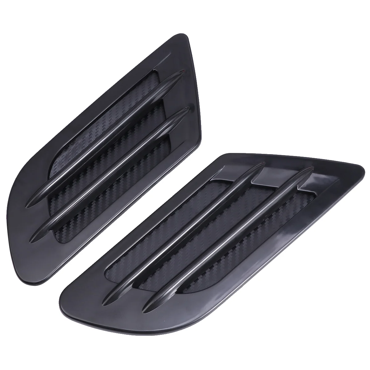 2pcs Car Auto SUV Air Flow Side Cover Intake Grille Vent Decoration Sticker (Black) Auto Car Side Vent Air Flow Sticker