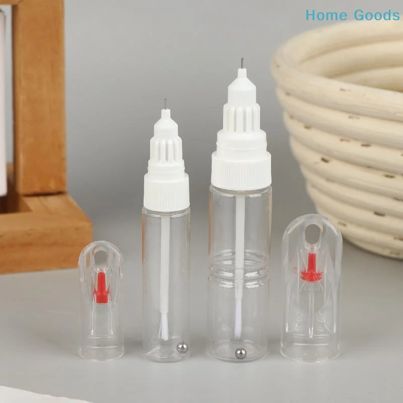 1/5Pcs 2 In 1 Needle Brush Dual-use Nail Polish Pen Paint-mending Pen Dotted Pen+Drawing Pen Empty Bottle Touch-up Paint Bottles
