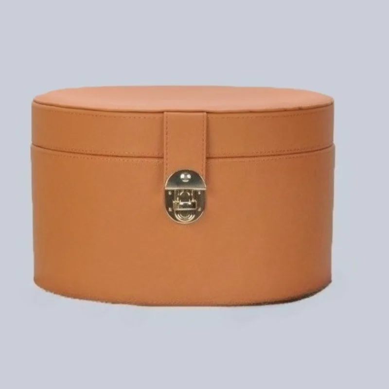 

Leather Jewelry Box Large Jewellery Organizer Boxes Travel Pendant Ring Earrings Display Cases Necklace Bracelet Storage Case