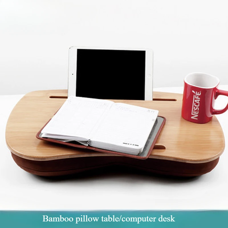 Study Desk Student Dormitory Bed Storage Lazy Desk Bamboo Computer Desk Simple Pillow Pillow