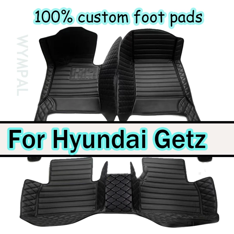 Alfombrillas de coche para Hyundai Getz Prime Click Inokom TB 2002 ~ 2011, alfombrilla de lujo, almohadilla protectora, alfombras de cuero, accesorios para coche