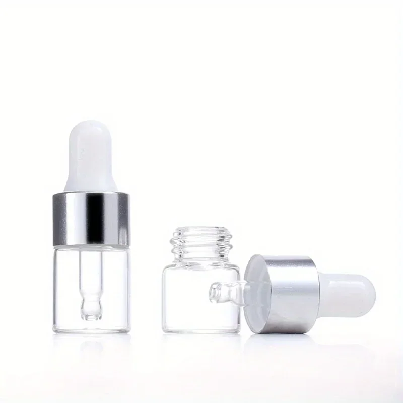 10pcs 1/2/3/5ml Empty Mini Glass Essential Oils Dropper Bottles Perfume Sample Dropper Vials For Travel Cosmetic Aromatherapy