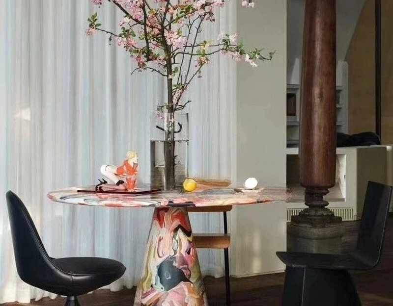 

Creative Art Round Table Wabi Sabi Style Home Cafe Art Table