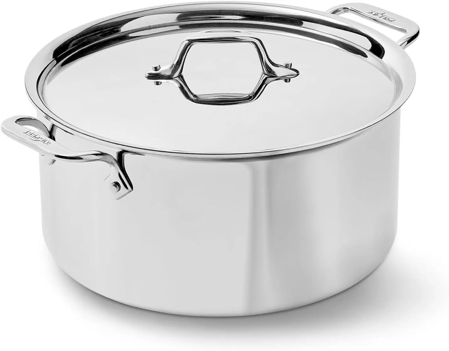 D3® Stainless Steel 8 Quart Stockpot Covered- Made in the USA- The Original Bonded Professional Cookware- Oven Safe & Induction