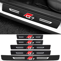 Car Door Threshold Protective Anti Scratch Stickers Decals Styling for Audi Q7 Logo Trunk Doorsill Bumper Strips Tape Decor