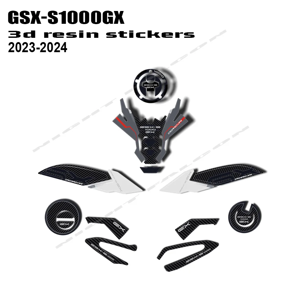 For GSX-S 1000 GX s1000gx 2024 Accessories 3D Epoxy Resin Sticker Protection Complete Kit