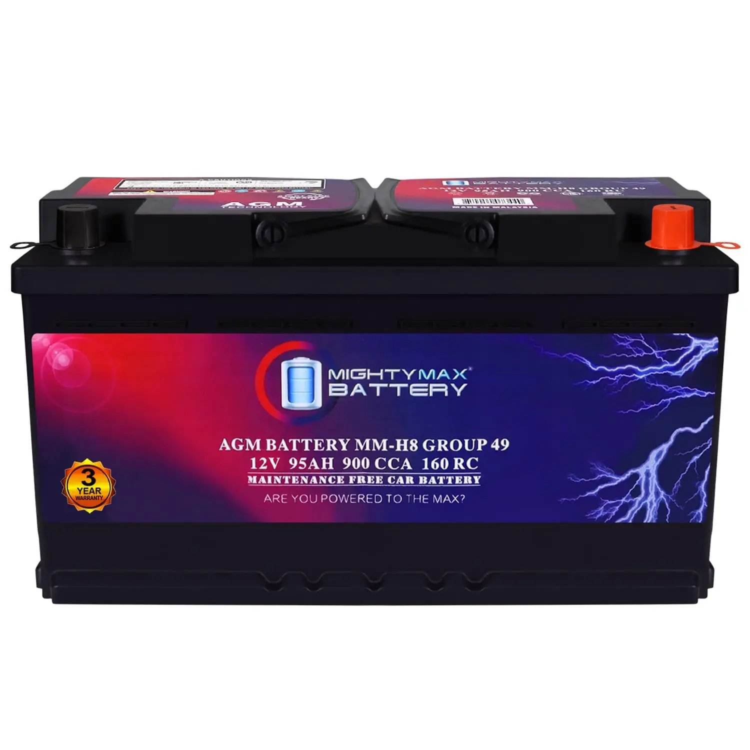 12V 95Ah 900CCA Car Battery for Ram Promaster 3500 2014-2023, Customized