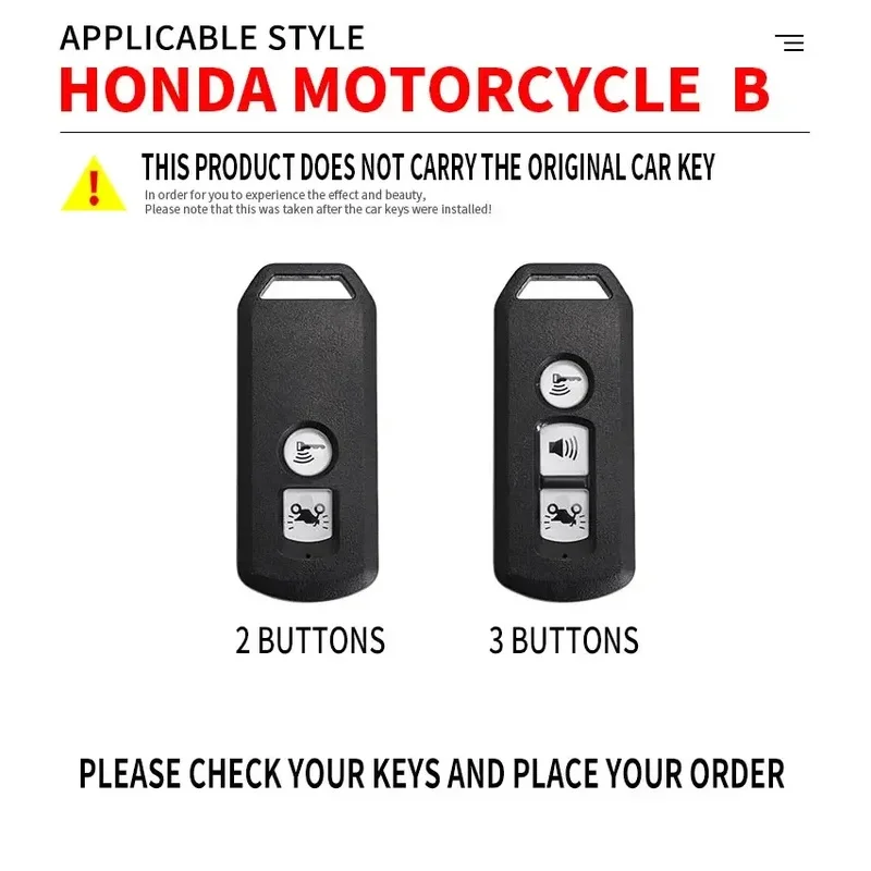 For Honda Oggy Forza 300 Airblade 125 C125 Super Cub scooter Vario 150 2/3 buttons car key case Smart Remote control fob cover