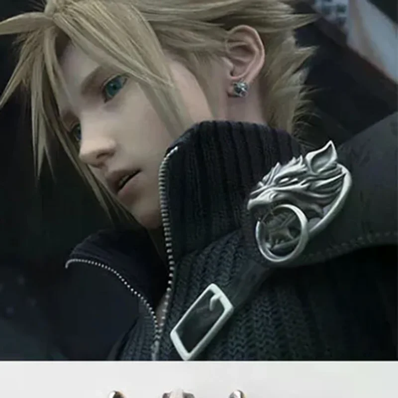 Hot Game Final Fantasy Cloud Strife Wolf Stud Earrings For Men Women Gift