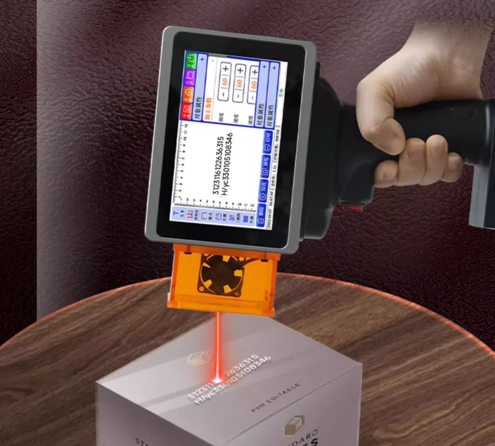 Lithium battery touch screen Laser marking machine Production date barcode QR code logo image laser printer engraving machine