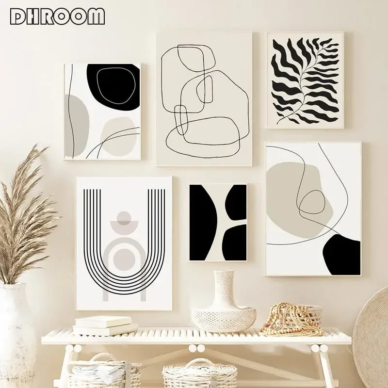 Abstract Bohemian Wall Art Poster Boho Canvas Paintings on The Wall Picture for Living Room Interior Painting Room Decoration