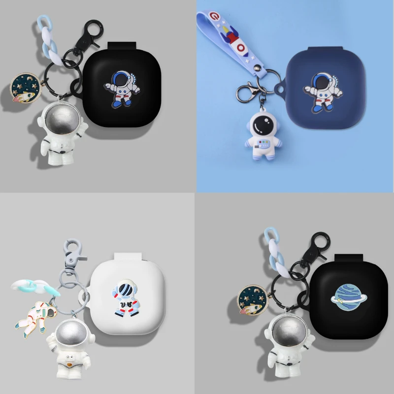 For 1MORE Open Earbuds S51 Case Cartoon Spaceman shell Funny Earphone Silicone Cover for 1MORE S51 Cover