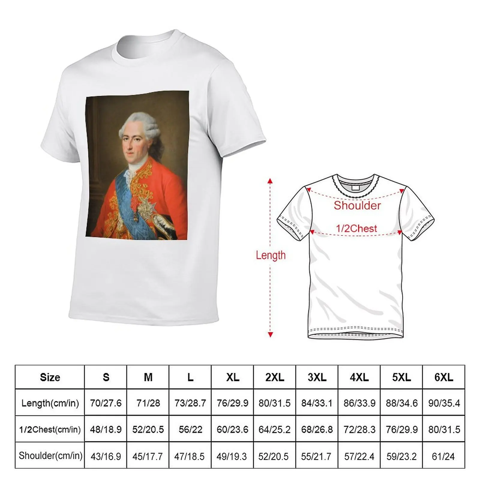 Louis XV of France - Fran?ois-Hubert Drouais T-Shirt t shirt man casual t shirts for man pack cotton T-Shirt
