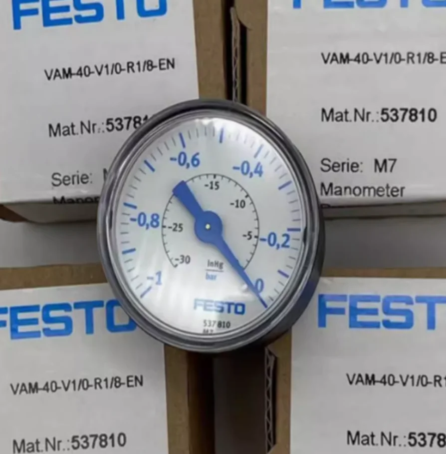 New original FESTO Vacuum gauge VAM-40-V1/0-R1/8-EN 537810