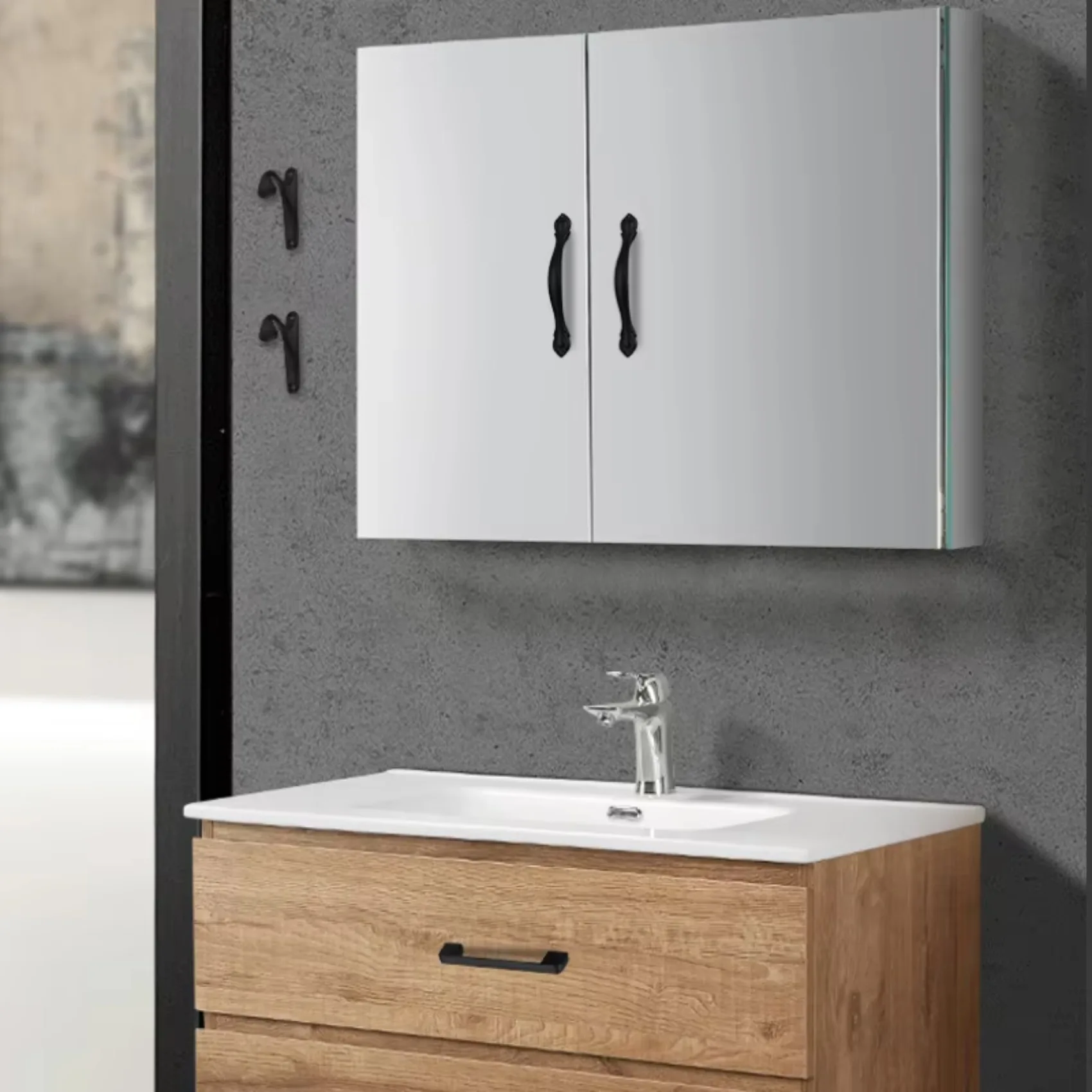 Bedside Cabinet Bathroom Wardrobe Door Flat Hidden Pull Black Drawer Small Handle Closet Hardware Solid Grip