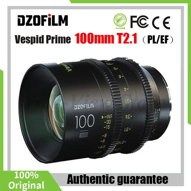 DZOFilm VESPID PRIME 100mm T2.1 Cine Lens FOR PL or EF Mount for Photographer Cinema Camera Lens for Film Shooting