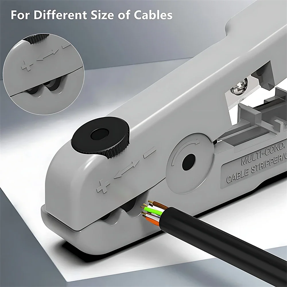 Wire Stripper Ethernet Cable Cutter Round Cable Cutting Tool Lan Cable Stripping for CAT7 CAT6 CAT5E CAT5 Round Wire