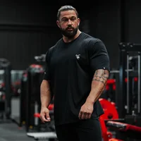 T-shirt en coton SILVERBACK pour homme, coupe ample, col rond, manches courtes, pour la course à pied, la gym et le fitness, vêtements de sport décontractés de qualité supérieure 4
