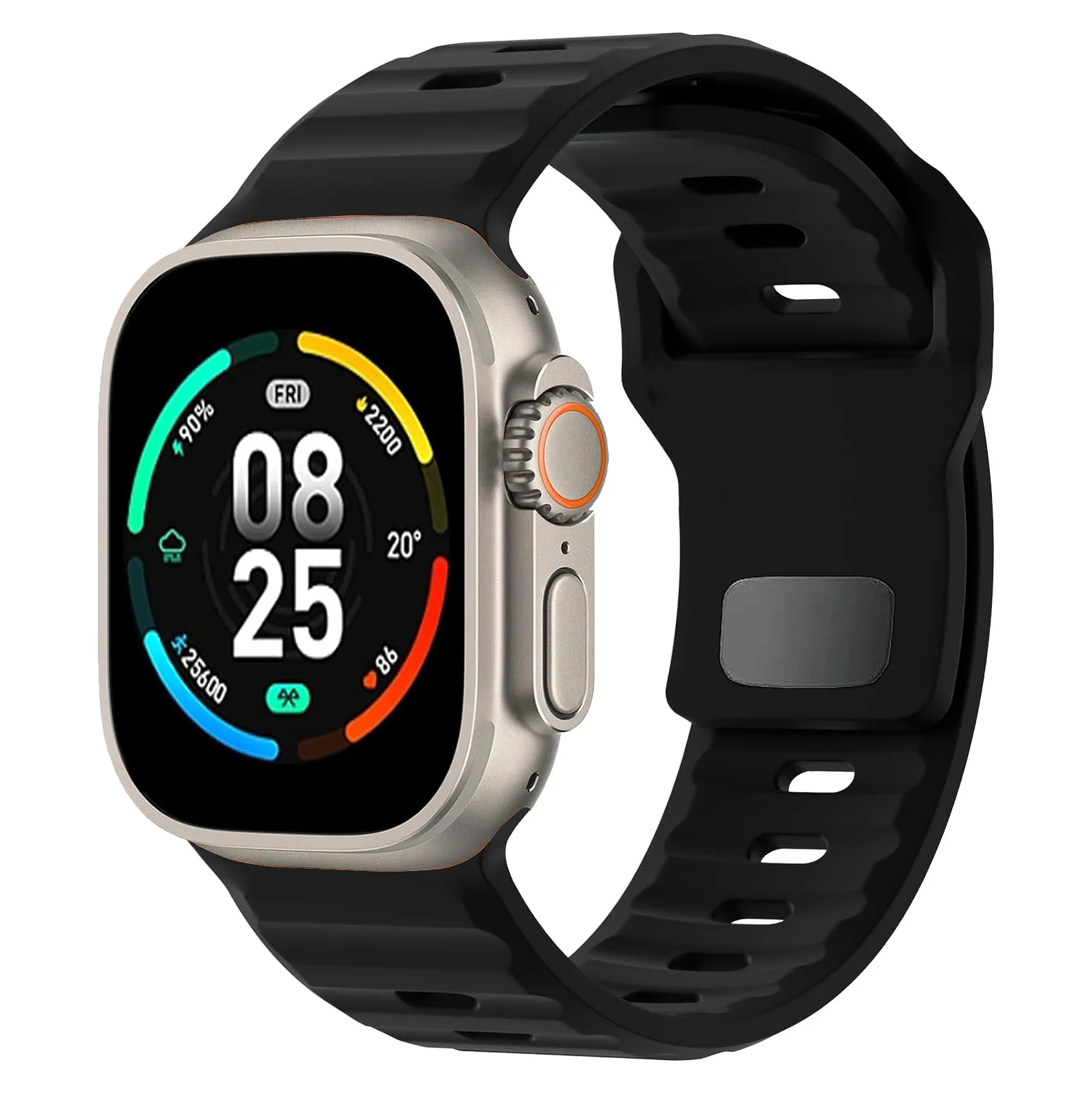 

Stripe Series Silicone Strap for Apple Watch 10 9 8 7 Band Replaceable Bracelet for iWatch 46mm 44mm 42mm 41mm Watchband
