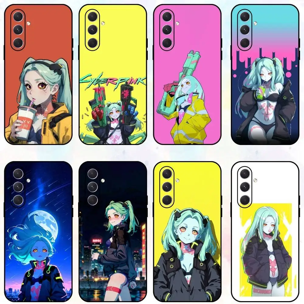 

Cute R-Rebecca C-Cyberpunks Phone Case For Samsung Galaxy A73,A72,A71,A70,A53,A52,A51,Others Soft Black Shell