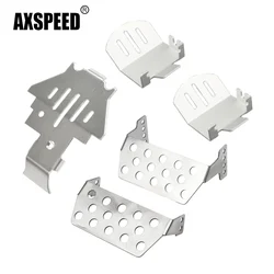 AXSPEED TRX4 Stainless Steel Chassis Armor Aluminum Axle Protector Skid Plate for TRX-4 1/10 RC Crawler Car Upgrade Parts