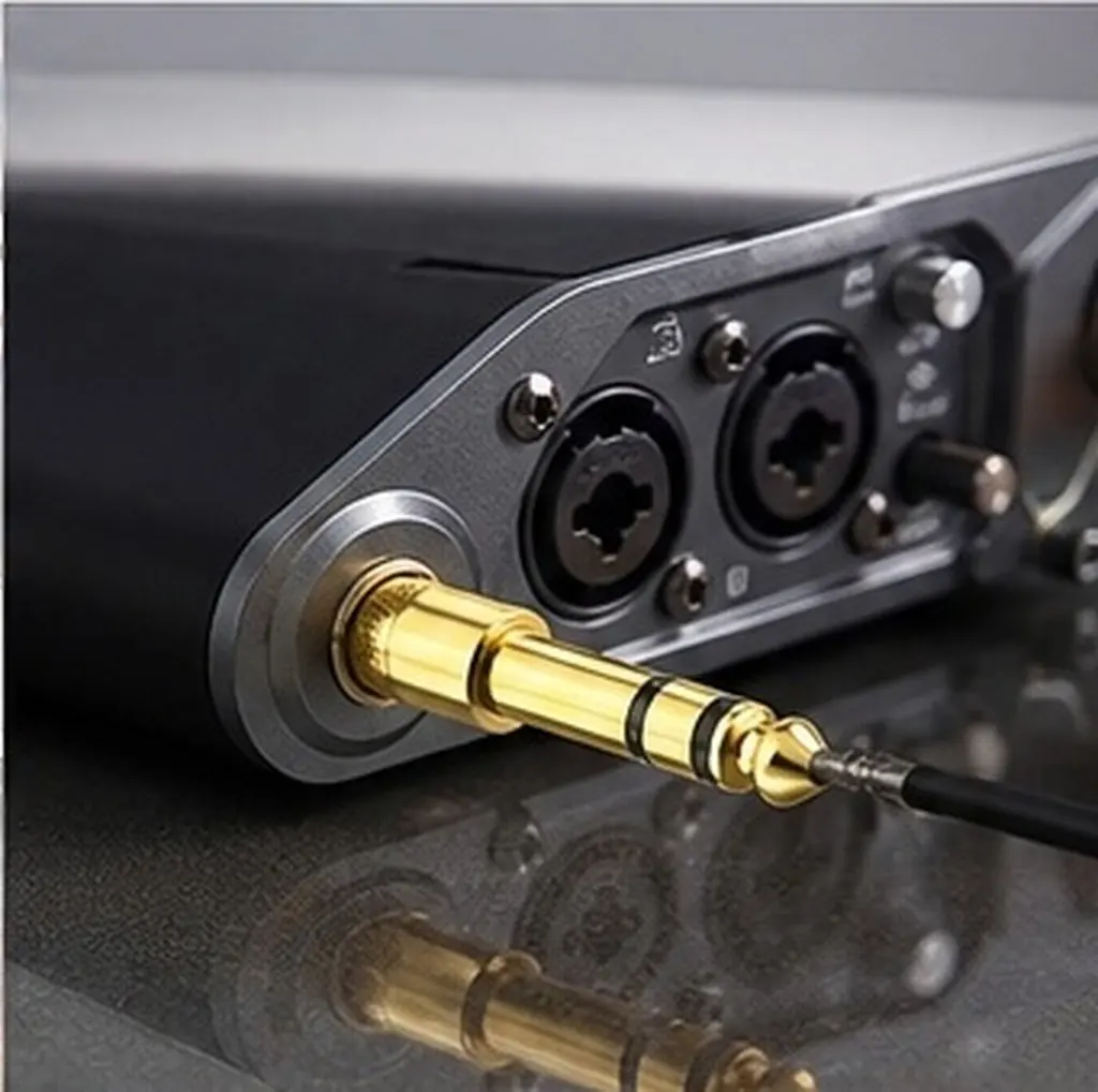 4Pcs Audio Converter Adapter for Digital Piano Guitar Microphone to Headphones Speakers Compact Metal Casing High Fidelity