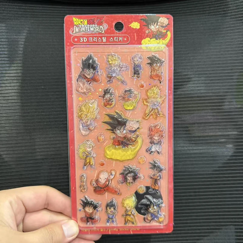 New 3d Crystal Stickers 4-40pcs Japanese Anime Peripherals Diy Scrapbook Notebook Diary Decor Decals view 3