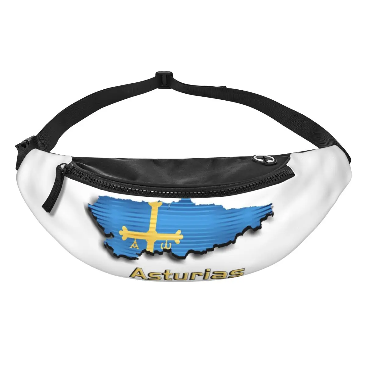 

Asturias Flag Fanny Pack Men Women Crossbody Adjustable Waist Bag Travel Running Phone Pouch