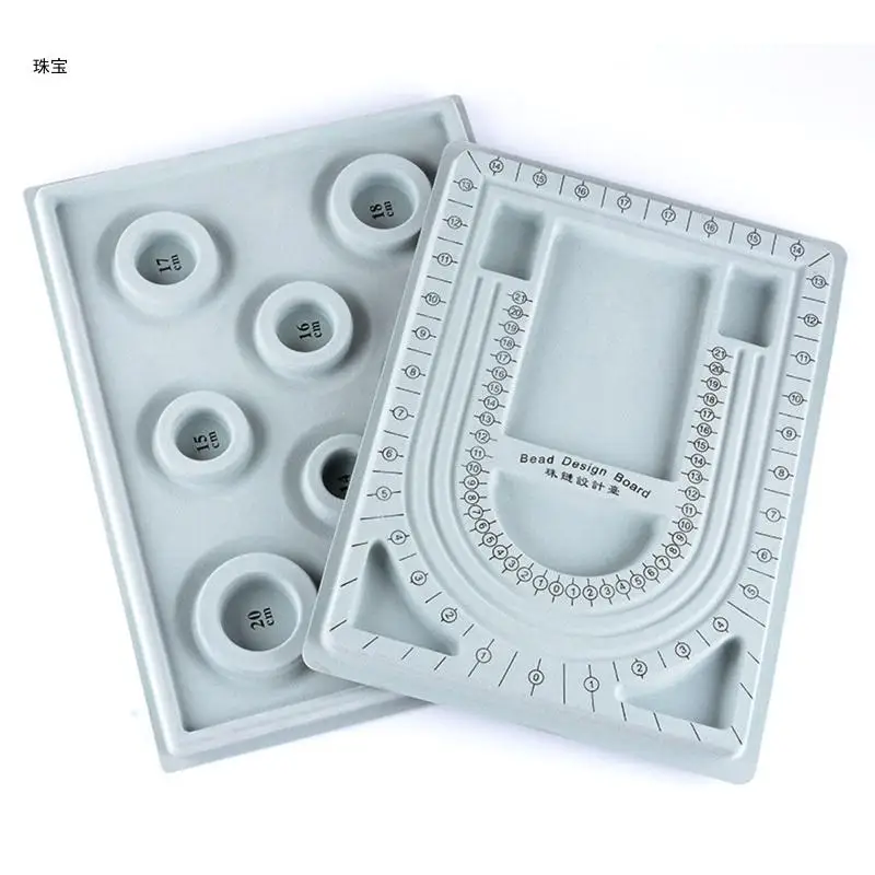 X5QE Necklace Design Boards Beading Jewelry Storage Tray Tools for DIY Jewelry Making