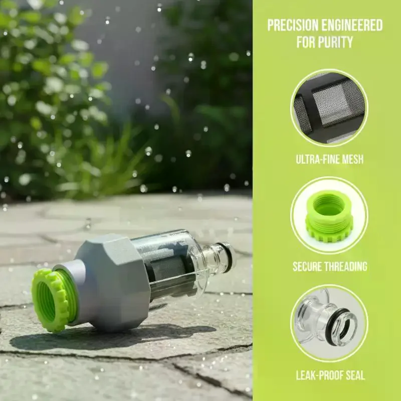 High Pressure Washer Water Filter G3 4 Thread Easy Clean Sediment Filter for Vehicle Washing and Gardening