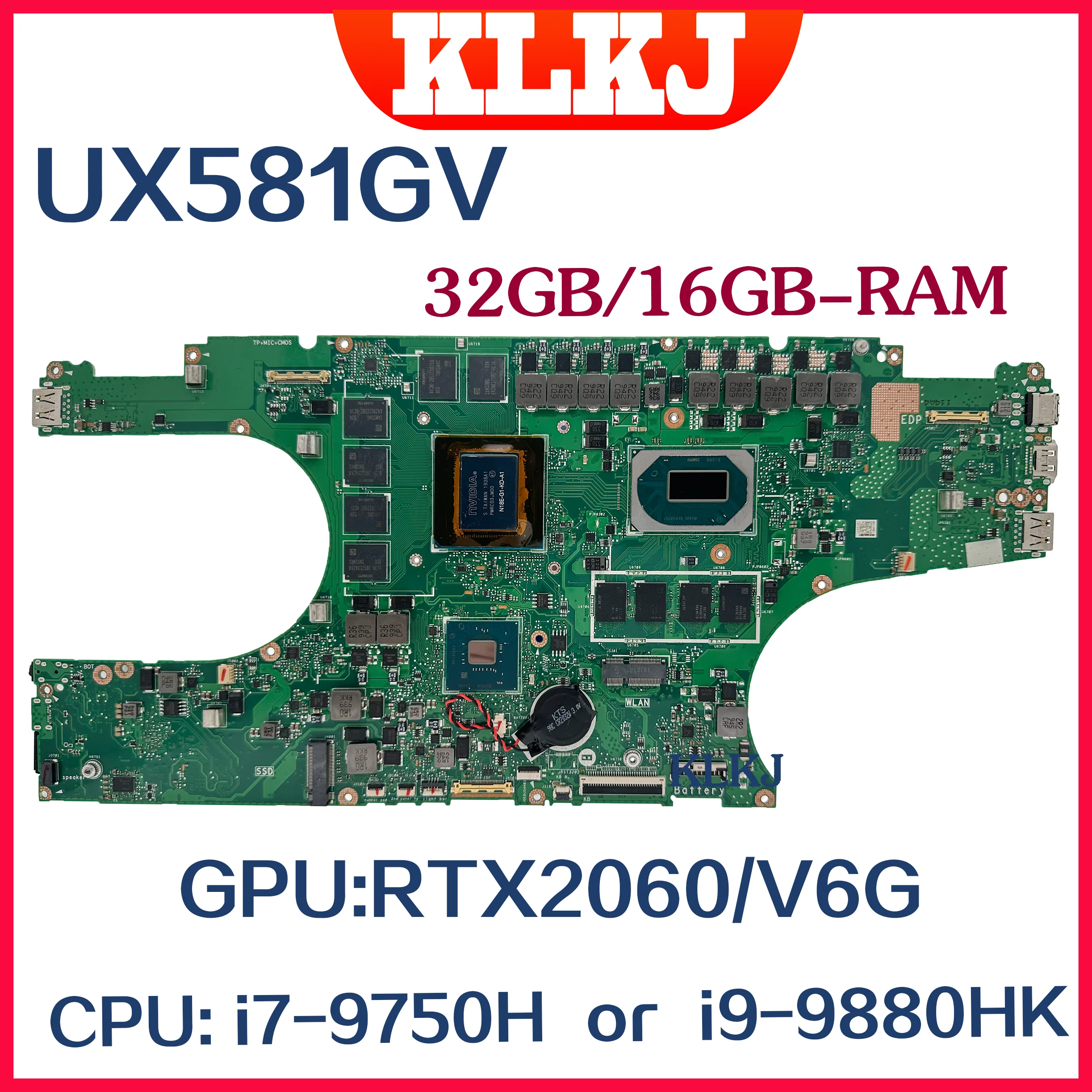 Dinzi G751JL Motherboard Para ASUS ROG G751G751J G751JY G751JM G751JL G751JT Notebook Mainboard I7-4710HQ GTX965M 2GB