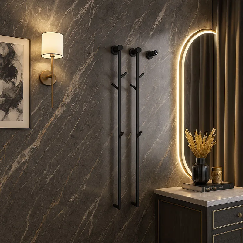 Minimalistic Heater Electric Stainless Steel Heated Towel Rack Electric Towel Warmer Vertical Heated Towel Rail