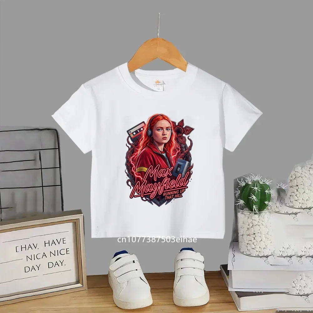 Camisetas con estampados de Stranger Things a la moda para el verano, económicas pero elegantes, con cuello redondo para niños y niñas, suaves y modernas para niños