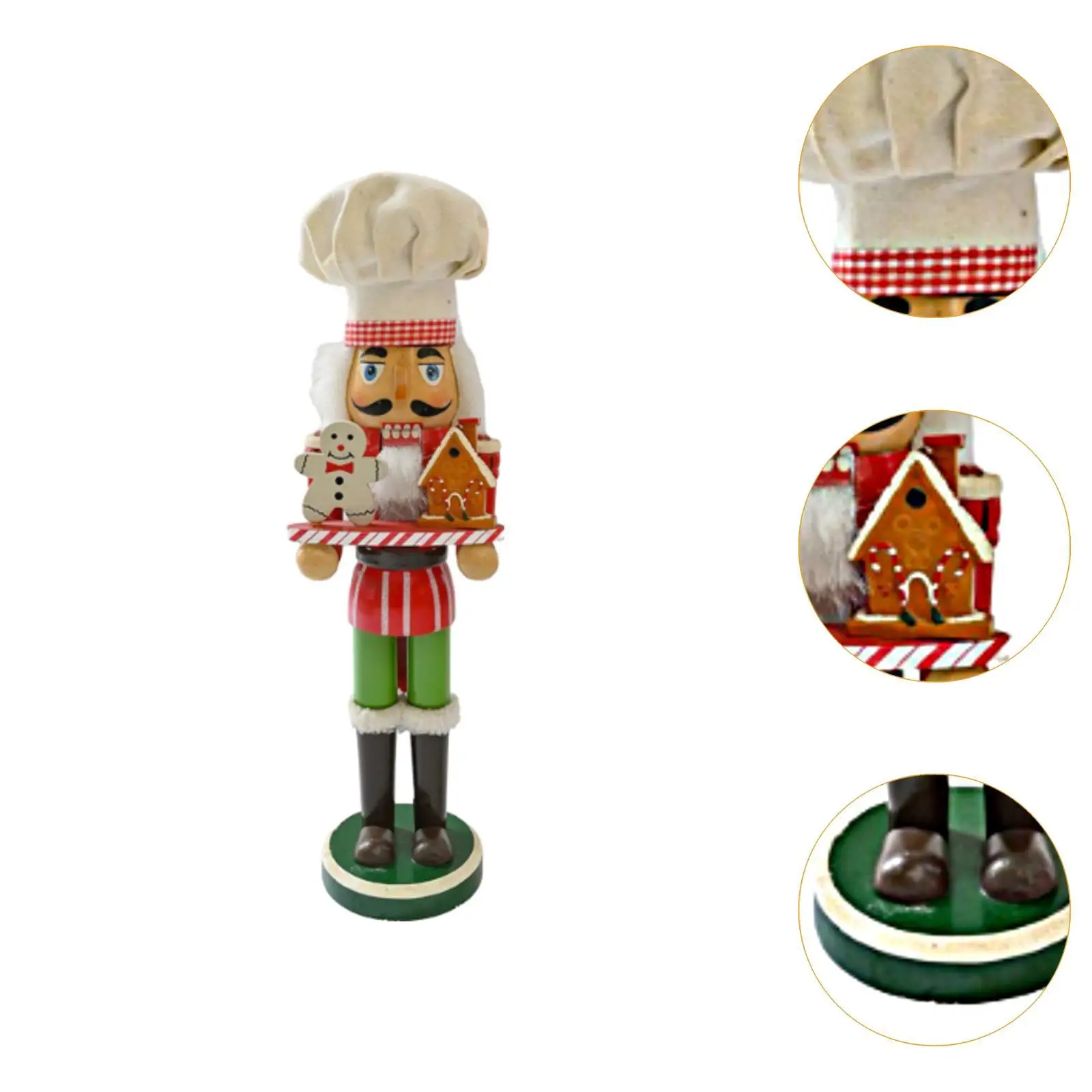 كسارة البندق الخشبية لعيد الميلاد مقاس 38 سم لغرفة عيد الميلاد الاحتفالية